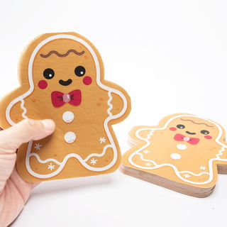 Gingerbread Paper Napkins Christmas Party Decorations (100 Pcs)