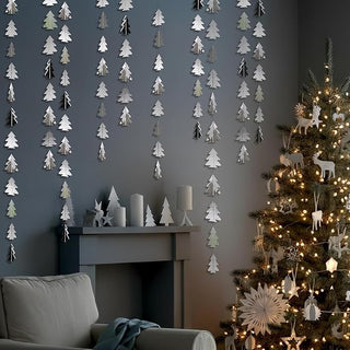Silver Woodland Tree Garland (4 Pcs)
