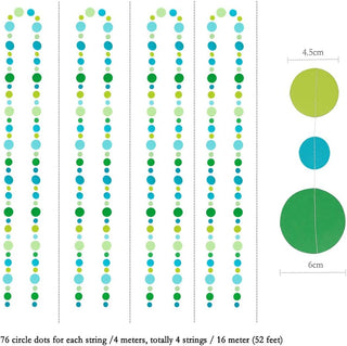 Under the Sea Circle Garlands in Green and Blue (52ft) 8