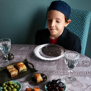 Silver Moon Starry Party Plates (48 Pcs)