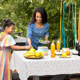 Colorful Confetti Tablecloths Rainbow Party Table (9x5ft)