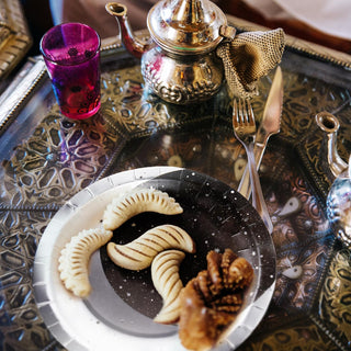 Silver Moon Starry Party Plates (48 Pcs)