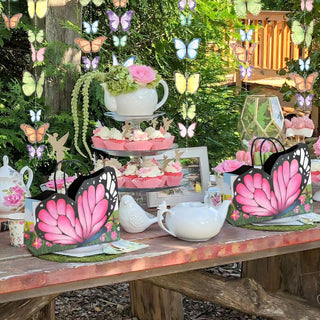 Pink Butterfly Party Favor Gift Bags (8 Pcs)