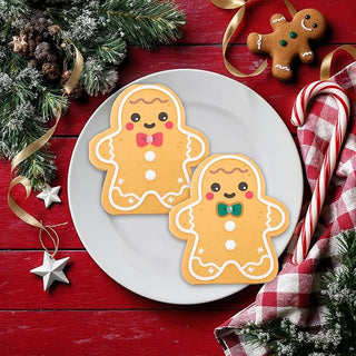 Gingerbread Paper Napkins Christmas Party Decorations  (50 Pcs)