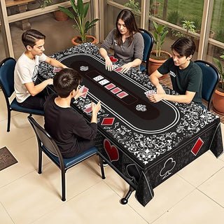 Casino Party Poker Night Tablecloths and Playmat( 9ft x 5ft)