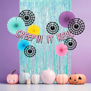 Pastel Halloween Banner and Backdrop Set (13pcs)