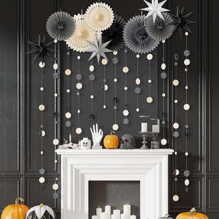Black White Star Party Decorations Gothic Summerween (10 Pcs)
