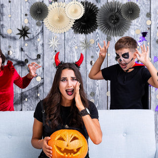 Black White Star Party Decorations Gothic Summerween (10 Pcs)