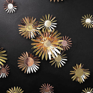 3D Flower Wall Sticker in Rose Gold (40 pcs)