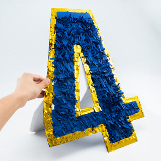 40th Birthday Backdrop and Centerpiece Set in Gold and Navy Blue (4pcs) 5