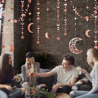 Moon and Star Garlands Set in Rose Gold (10pcs) 3