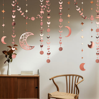 Moon and Star Garlands Set in Rose Gold (10pcs) 4