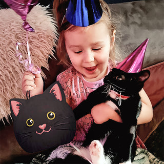 Black Cat Gift Bags for Halloween & Birthday Parties (8 Pcs)