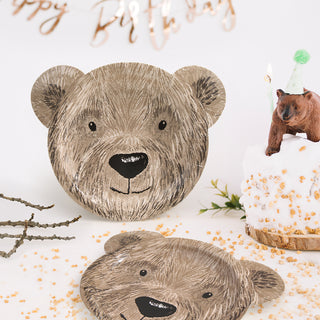 Brown Bear Plates (Pack of 48)