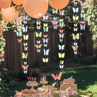 Butterfly Garlands Hanging Decoration Pastel Garden Theme Banner (4pcs)