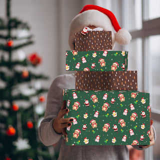 Winter Wrapping Paper Christmas Party Supplies (12 Sheets)