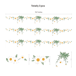 Daisy Flower Banner Groovy Party Decorations (3pcs)