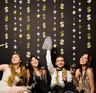 Vegas-style decor money-themed party casino theme party decorations aged to perfection theme party decorations money decor hanging dollar garland men birthday decorations success party decorations