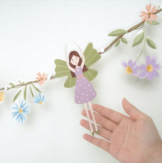 Fairy Banner Garden Flower Party Decorations (2Pcs)