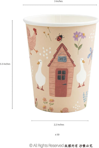 Garden Goose Paper Cups (Pack of 50)