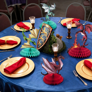 Geometric Dragon Centerpiece, Fire Wings Decorations, Medieval Party Decorations, Knight Table decor