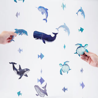 Geometric Sea Creature Garland (Pack of 6)