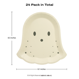 Ghost Shaped Paper Plates (24pc)