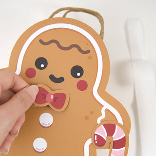 Gingerbread Man Gift Bag for Christmas Party Decorations (4 Pcs)