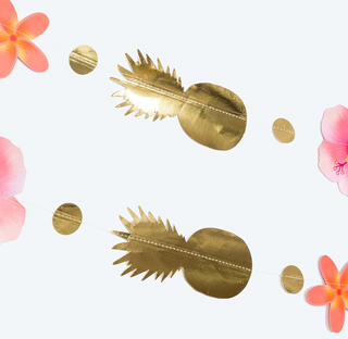 Gold Pink Tropical Garland Party Decorations