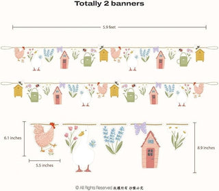 Goose Flower Tea Party Decorations 2pcs