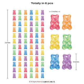 Gummy Bear Hanging Decorations (Pack of 6)