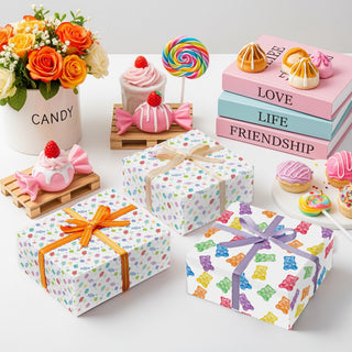 Gummy Bear and Candy Gift Wrap (12 Sheets)