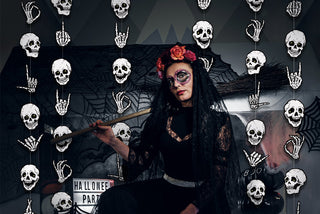 Halloween Garland Skull Party Decorations Skeleton Streamers (6 Pcs)