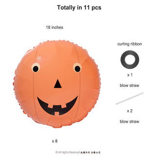 Halloween Pumpkin Balloons (8pcs)