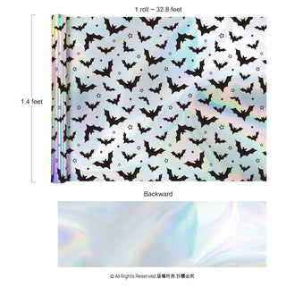 iridescent bat wrapping paper bat wrapping paper trick-or-treat gift wrap gothic Christmas wrapping halloween party favors haunted house gift wrap horror movie night gift wrap halloween treat packaging