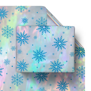 Iridescent Snowflake Wrapping Paper 6pcs