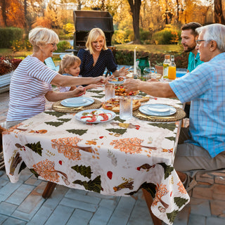 Forest  Animal Tablecloth in Autumn Colors 5