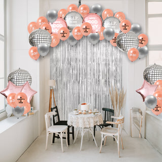 30th Birthday Balloons Backdrop Set in Rose Gold and Silver (47pcs) 4