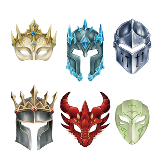 Medieval Fantasy Paper Mask Set (Pack of 12)