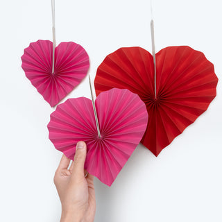 Paper Fan Heart Garland (12pcs)
