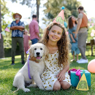 Pet Party Fabric Hats with Pom Pom (8 Pcs)