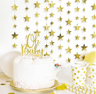 Gold Star Garlands (12 Pcs)