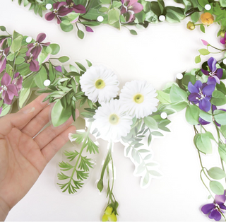 Wild Flower Garland Floral Woodland Party Banner (1 PC)