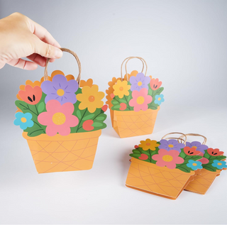 Flower Tea Party Gift Bags (4Pcs)