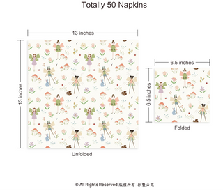 Fairy Flower Napkins (50 Pcs)