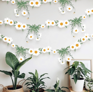 White Floral Daisy Garland