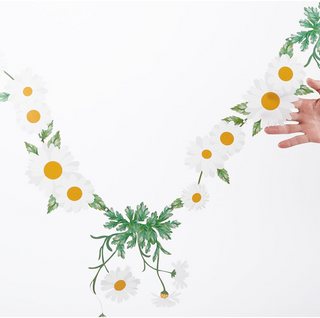 White Floral Daisy Garland