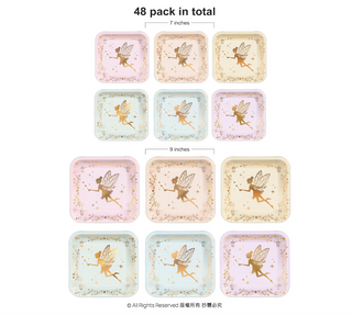 Fairy Pastel Plates (Pack of 48)