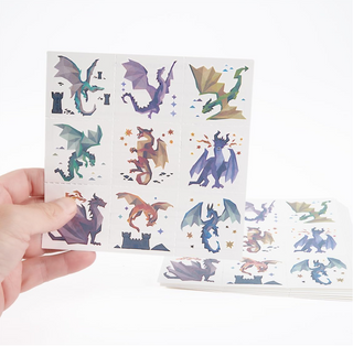 Geometric Medieval Dragon Temporary Tattoo (Pack of 108)