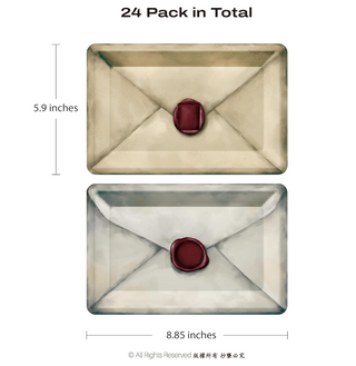 Vintage Envelope Medieval Party Plates (24 Pcs)